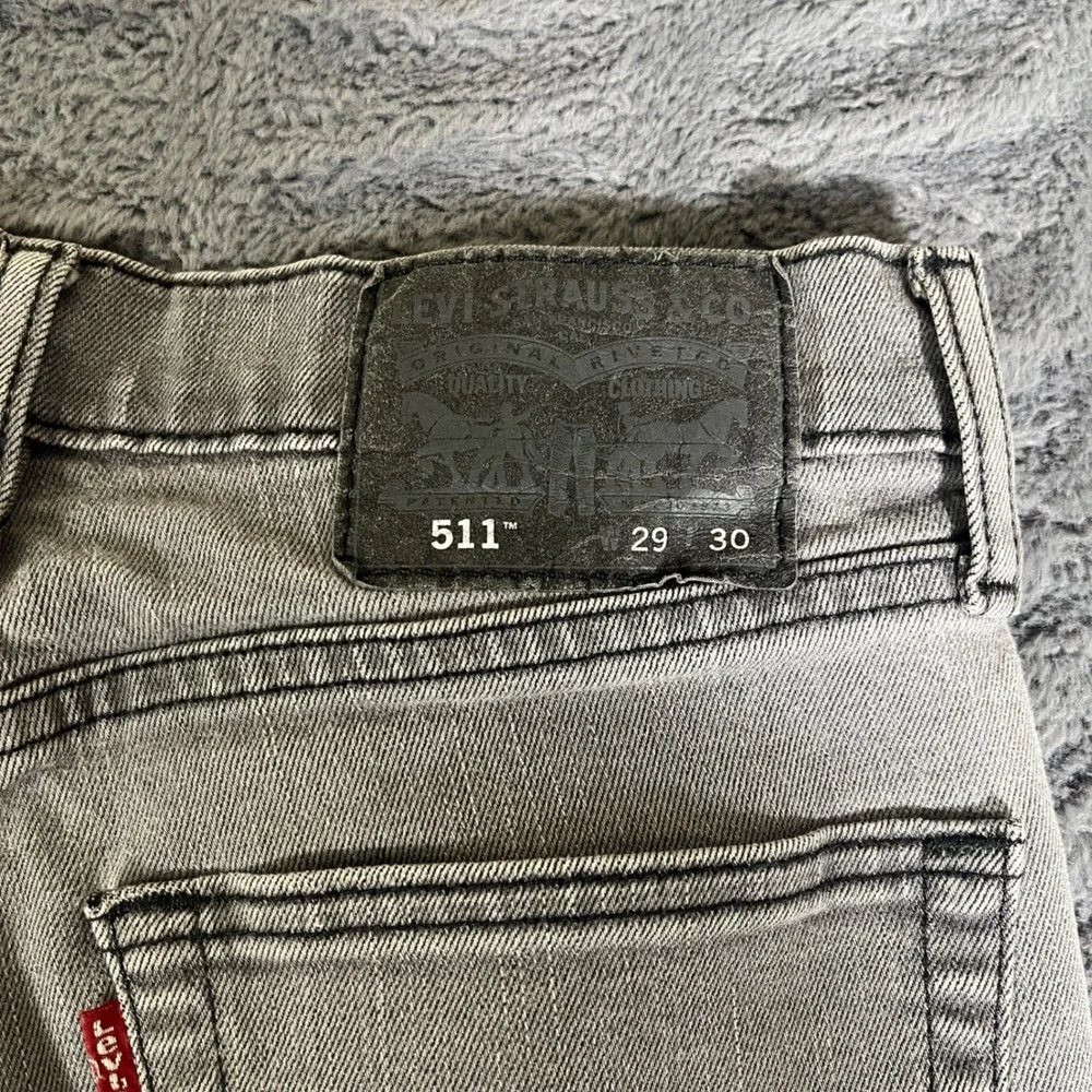 Levis 511 Slim Fit Gray Faded Denim Jeans Mens 29x28 S40178 AD